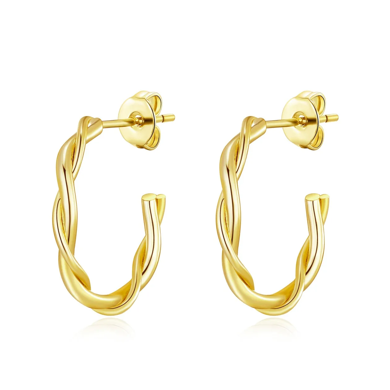18k Gold Plated 20mm Twisted Hoop Earrings: the shop's own photo