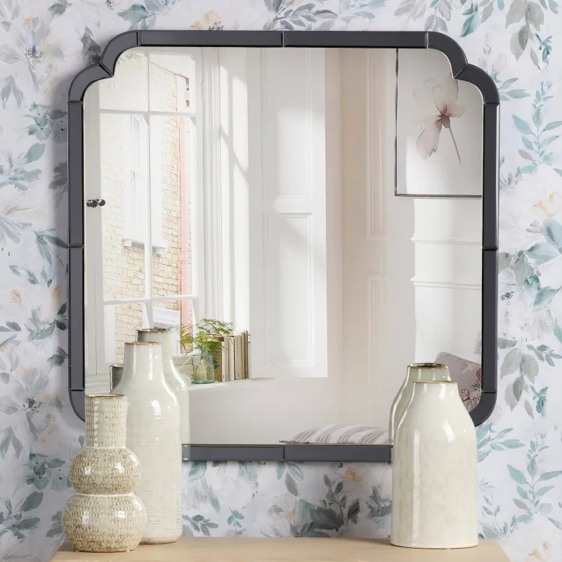 Laura Ashley Martham Mirror In Smoked Blue Finish 65 X 65cm LA3756773-Q: the shop's own photo