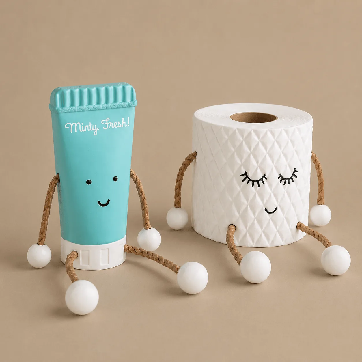 Toothpaste & Toilet Roll Ornaments: the shop's own photo