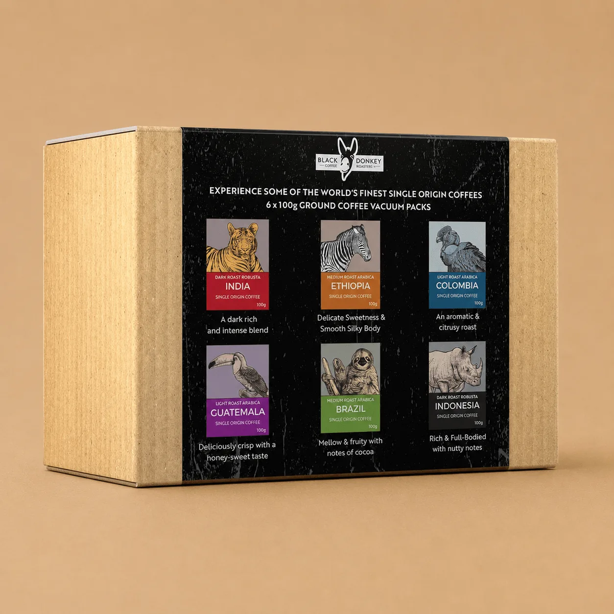 Black Donkey World's Coffees Gift Set: the shop's own photo