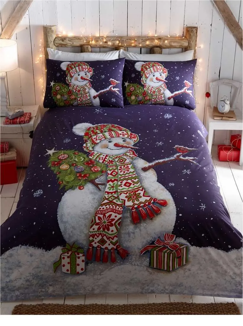 Happy Snowman Duvet Cover Set - Super King: the shop's own photo