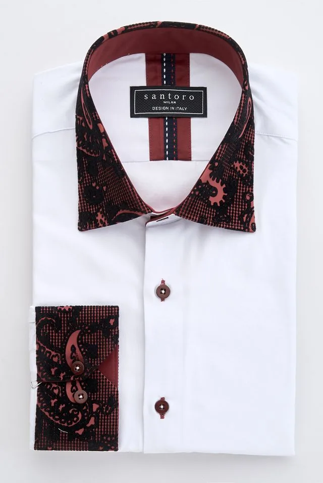 Signature Shirt with Paisley Contrast: the shop's own photo