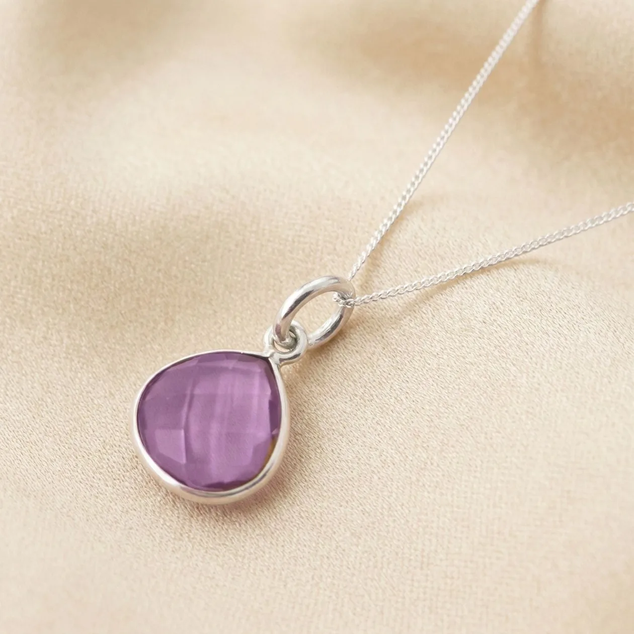 Alexandrite Colour Changing Sterling Silver June Birthstone Necklace: the shop's own photo