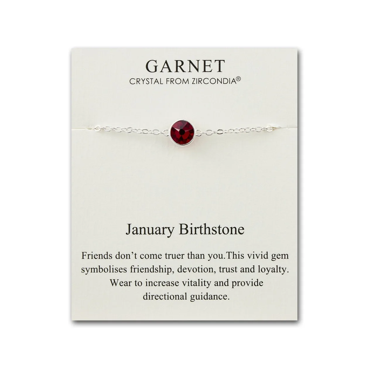 January (Garnet) Birthstone Anklet Created with Zircondia® Crystals: the shop's own photo