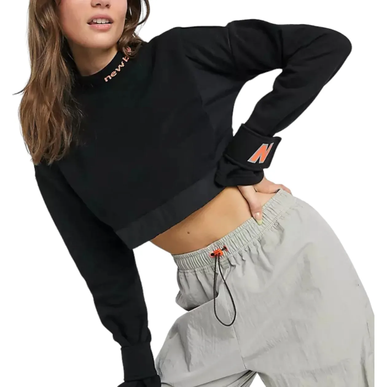 New Balance Womens Crew Neck Sweatshirt - Black | Size: XL: the shop's own photo