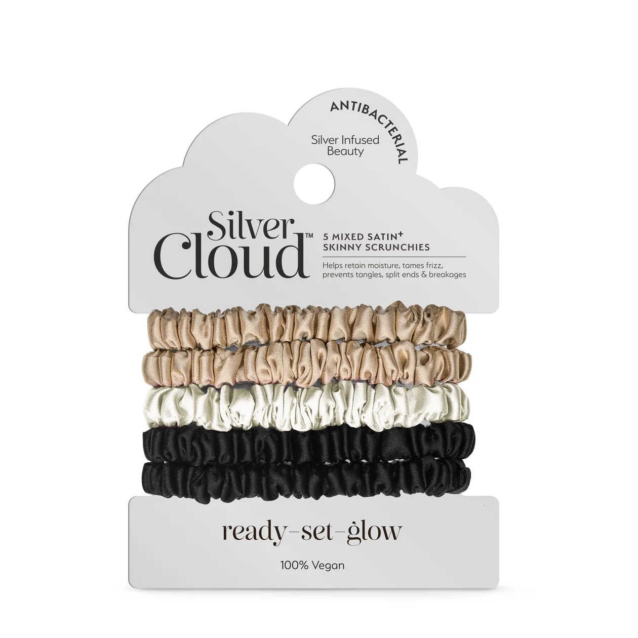 Soft Satin Skinny Hair Scrunchie Combo Pack 5 Pack: the shop's own photo