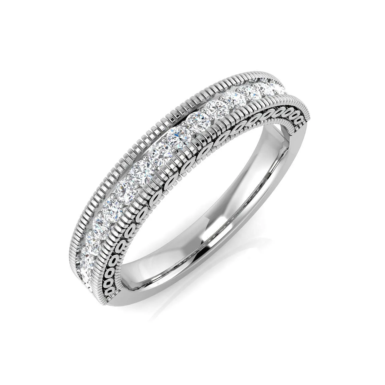 0.20-0.50ct D/VVS Lab-Grown Round Cut Diamond Half Eternity Ring - 18k Yellow Gold / 0.25 Carat: the shop's own photo