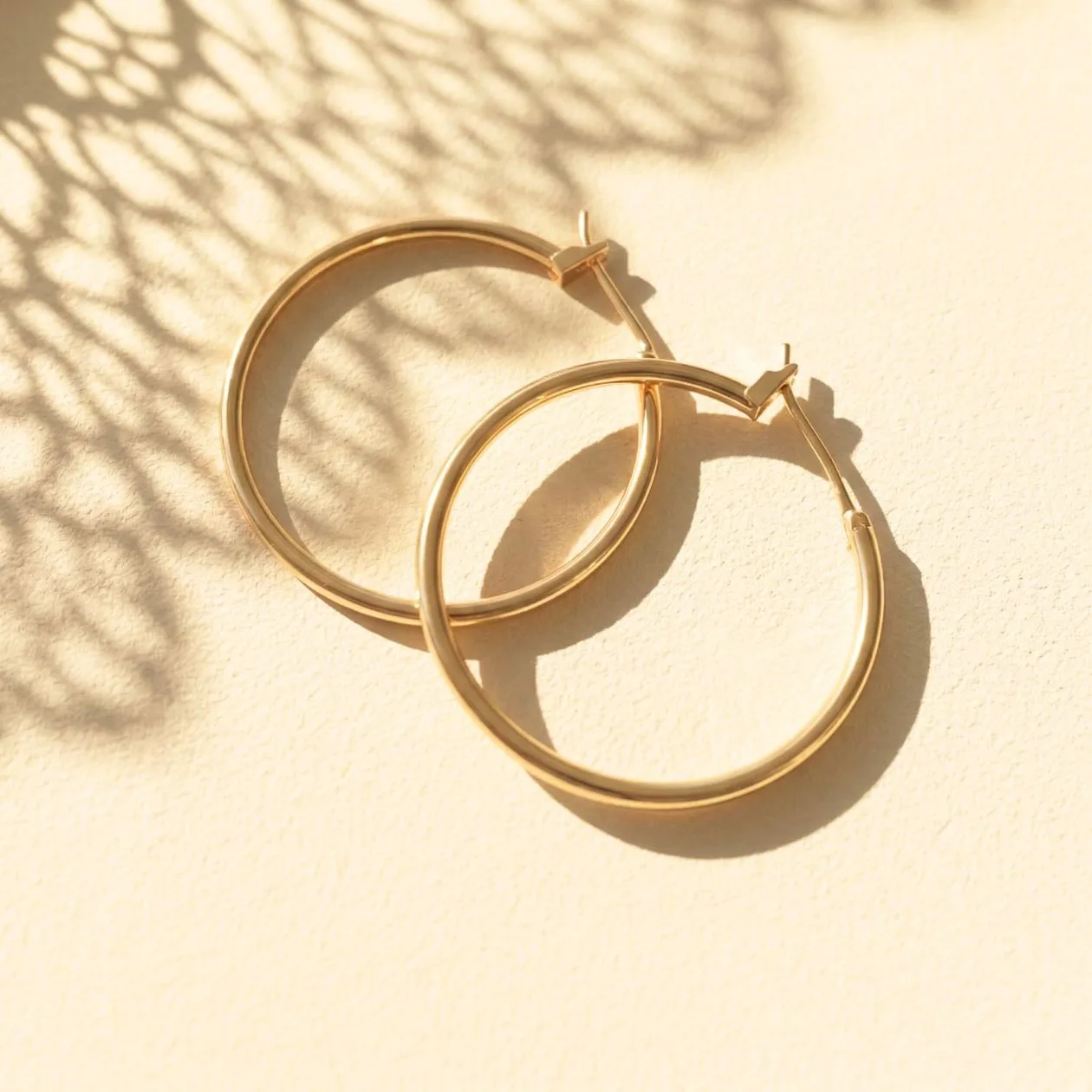 Stylish And Versatile 30mm Gold Plated Hoop Earrings: the shop's own photo