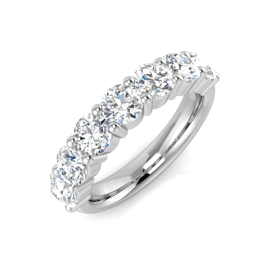 0.50-2.25ct Lab-Grown D/VVS Round Cut Diamond Prong Set Half Eternity Ring. - 18k Yellow Gold / 1.00 Carat: the shop's own photo