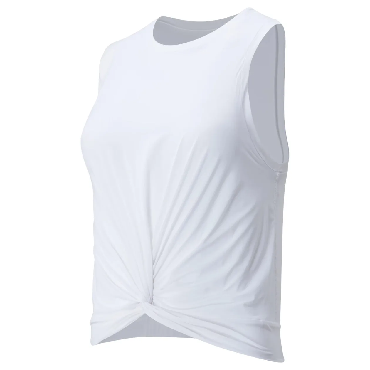 New Balance Womens Determination Feel The Cool Knot Tee - White | Size: M: the shop's own photo