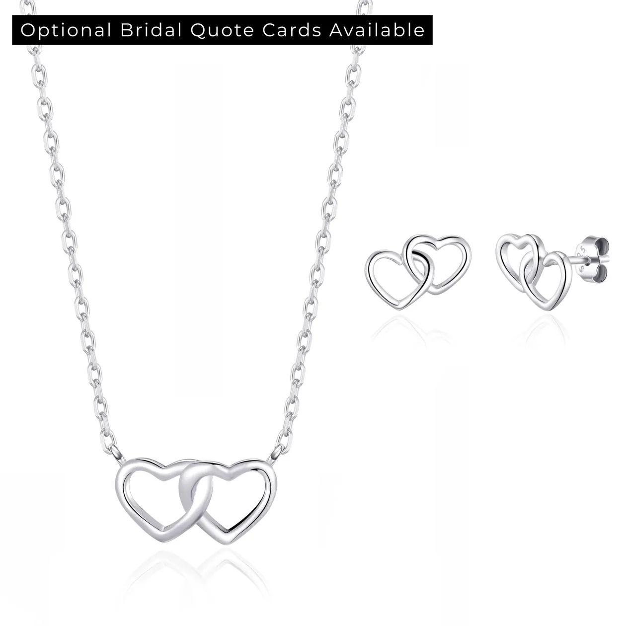 Sterling Silver Bridal Heart Link Set: the shop's own photo