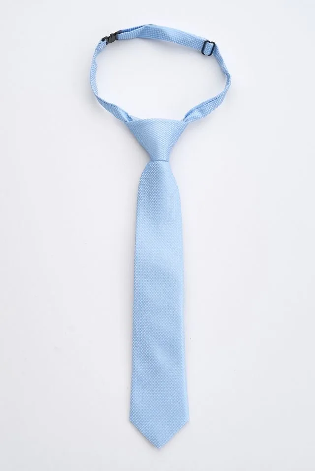 Junior Light Blue Textured Tie: the shop's own photo
