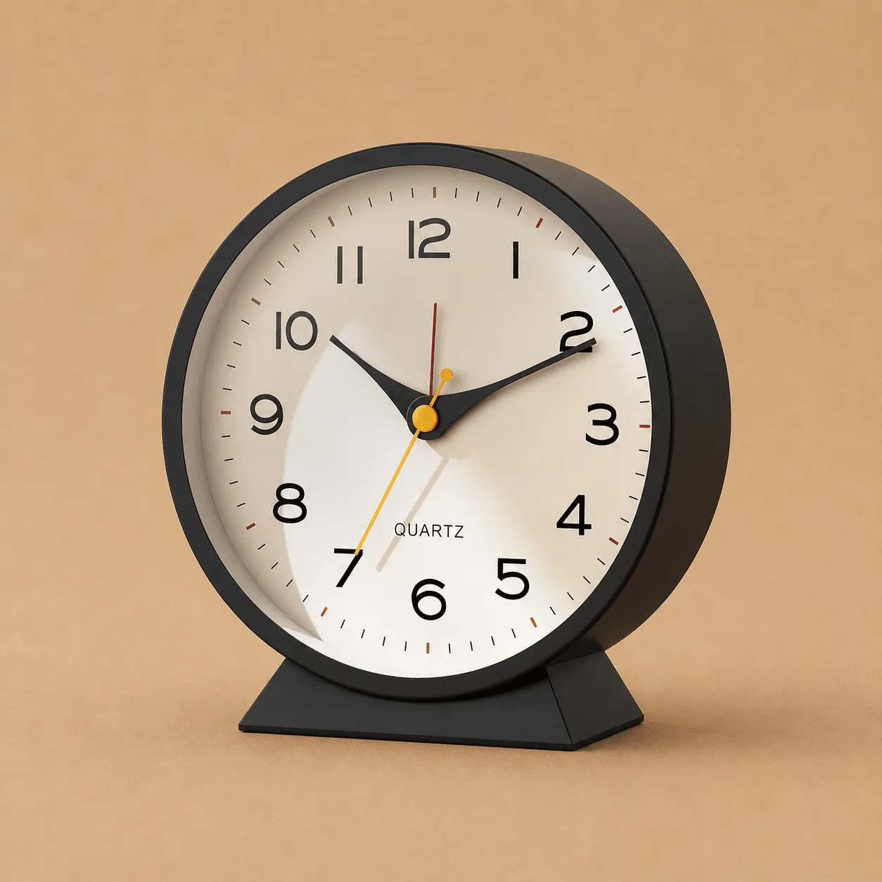 Round Analogue Alarm Clock - Black: the shop's own photo
