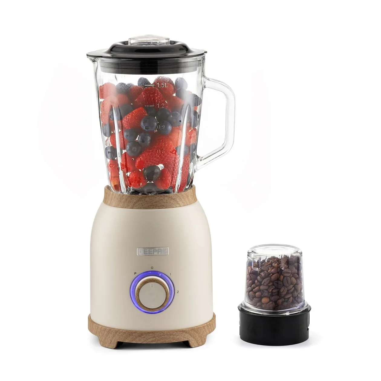 NordiQ Cream 2-In-1 Jug Blender With 1.5L Glass Jug 800W: the shop's own photo