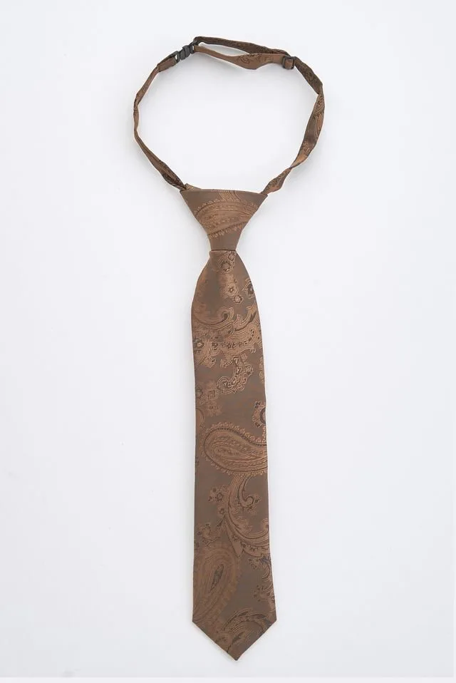 Junior Brown Paisley Tie: the shop's own photo