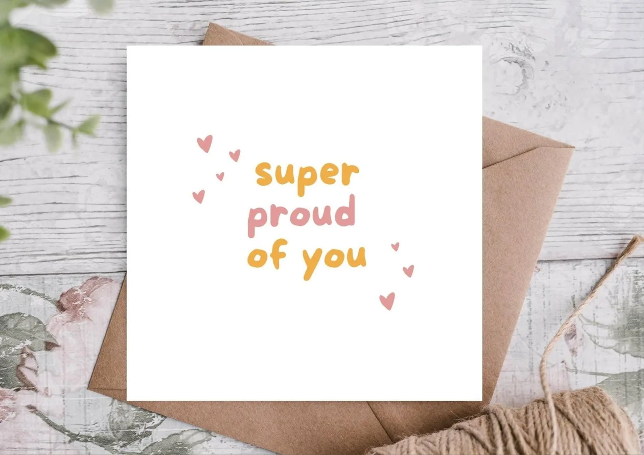So Proud Of You Graduation Card: the shop's own photo