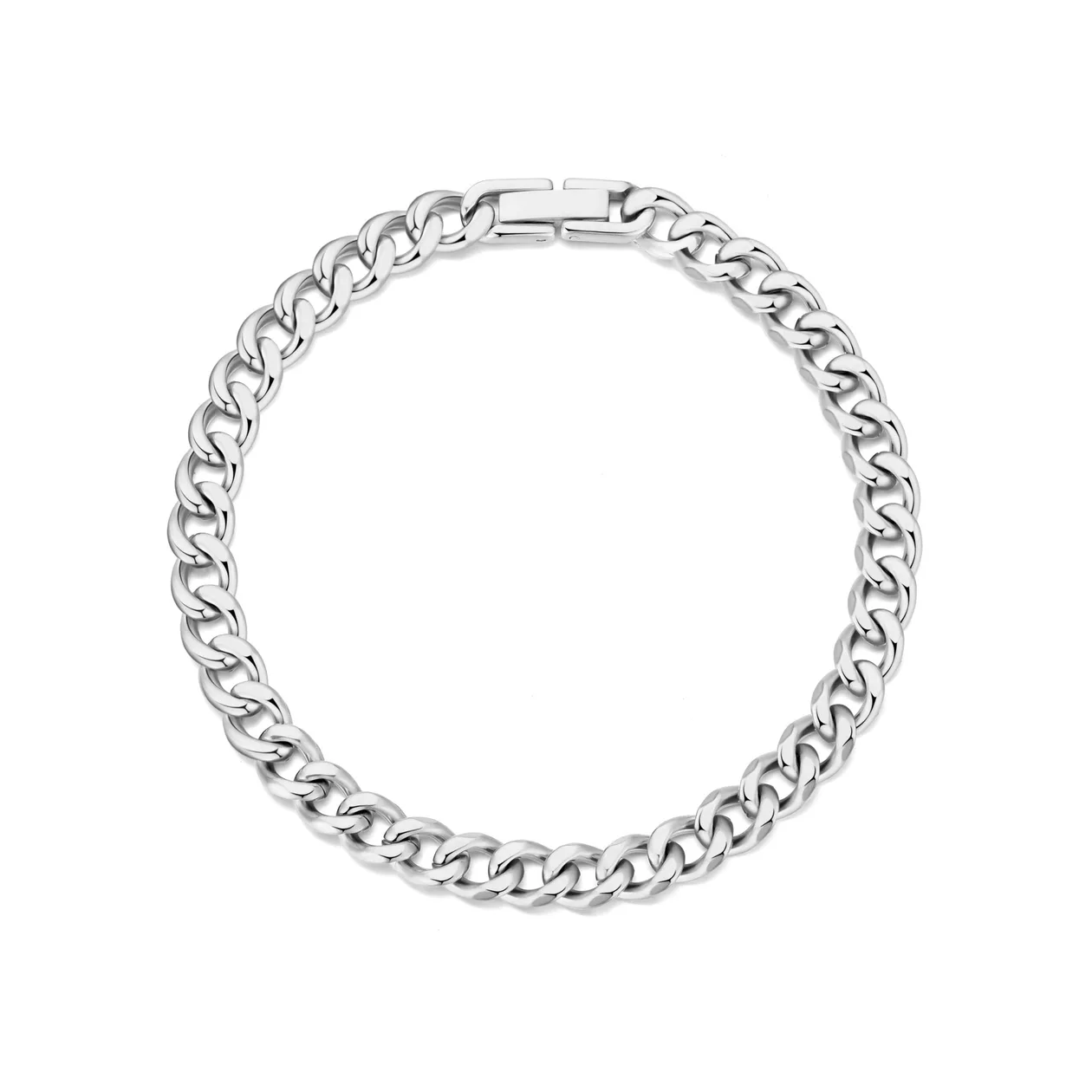 Men's 6mm Stainless Steel 7.5-8.5 Inch Curb Chain Bracelet - 8 Inch: the shop's own photo