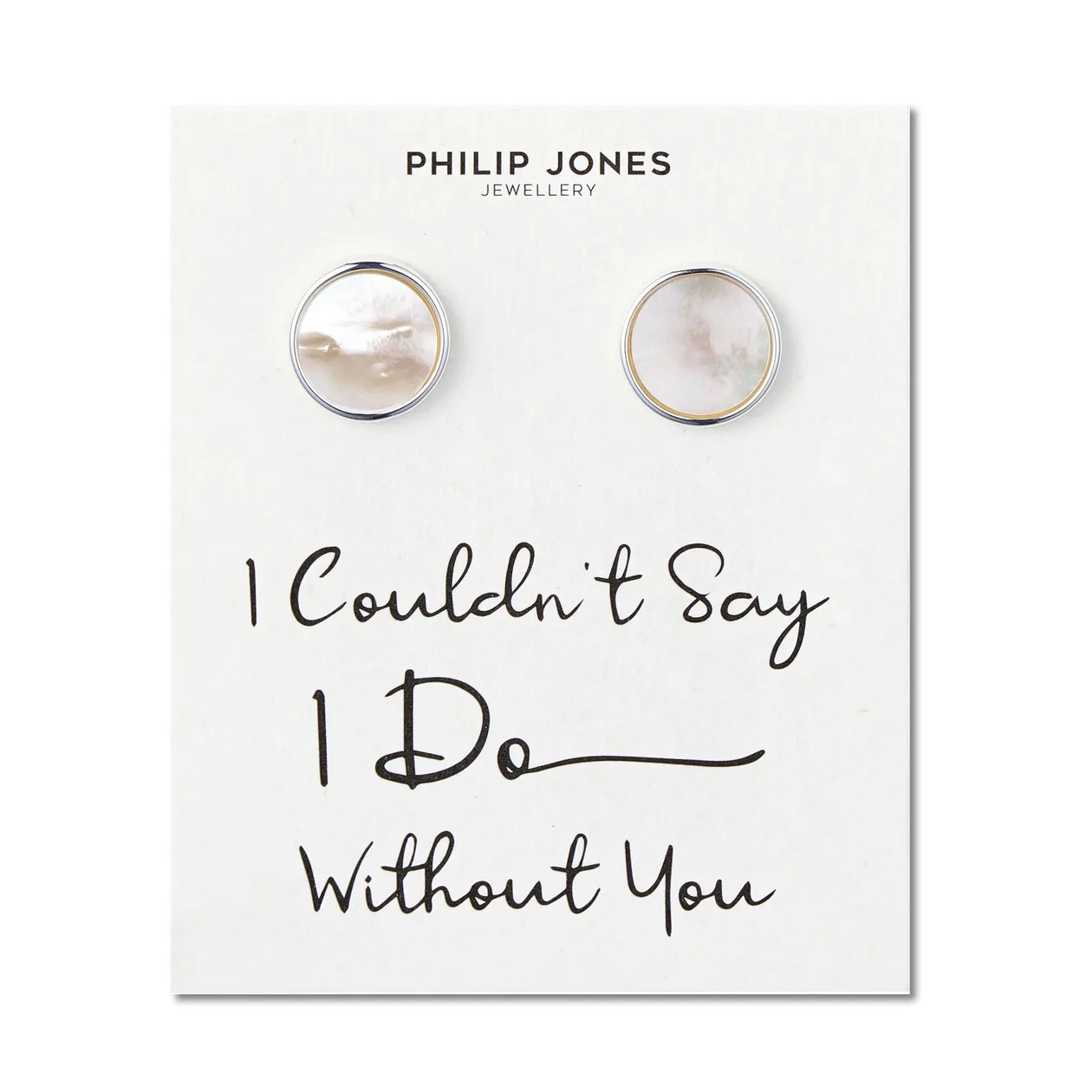 Men's I Couldn't Say I Do Without You Mother of Pearl Gemstone Cufflinks: the shop's own photo
