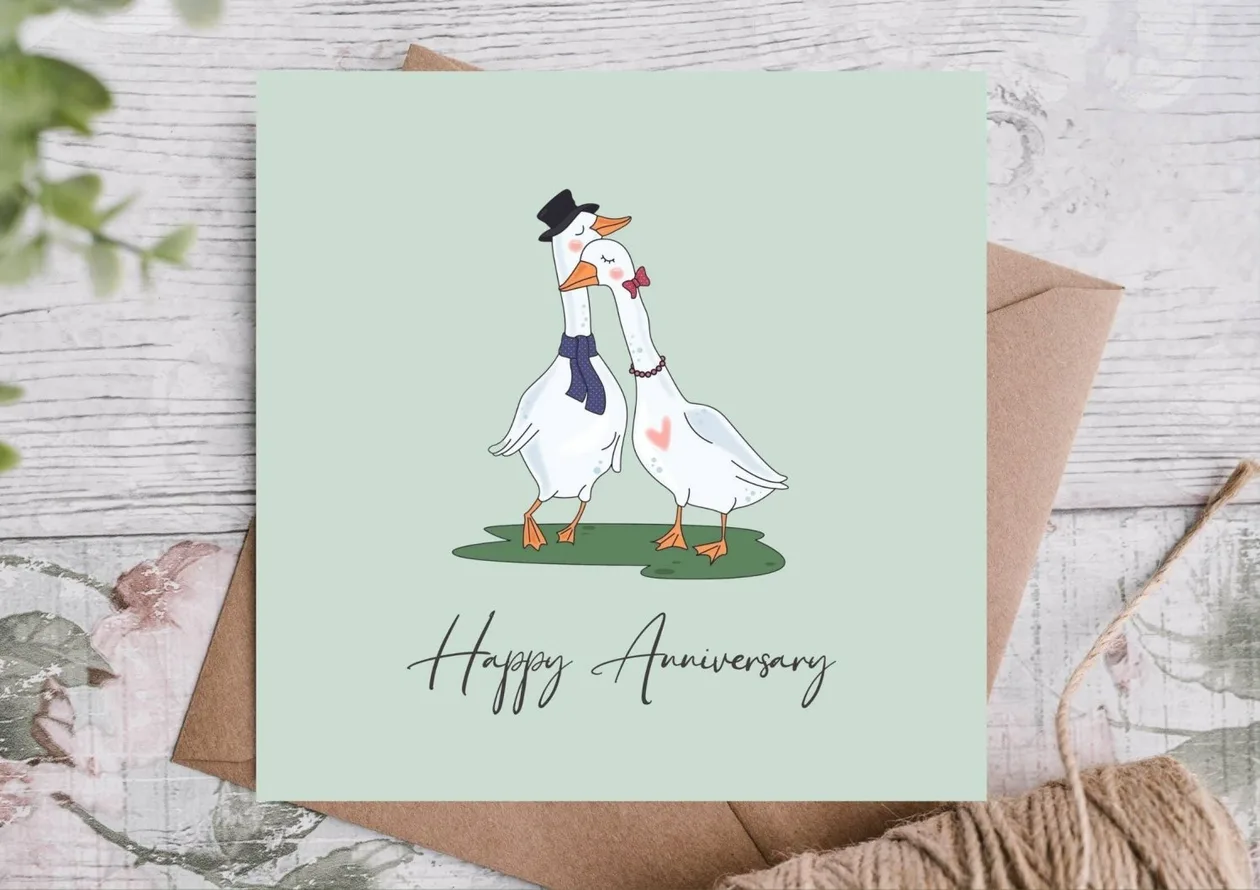 Anniversary Card: the shop's own photo