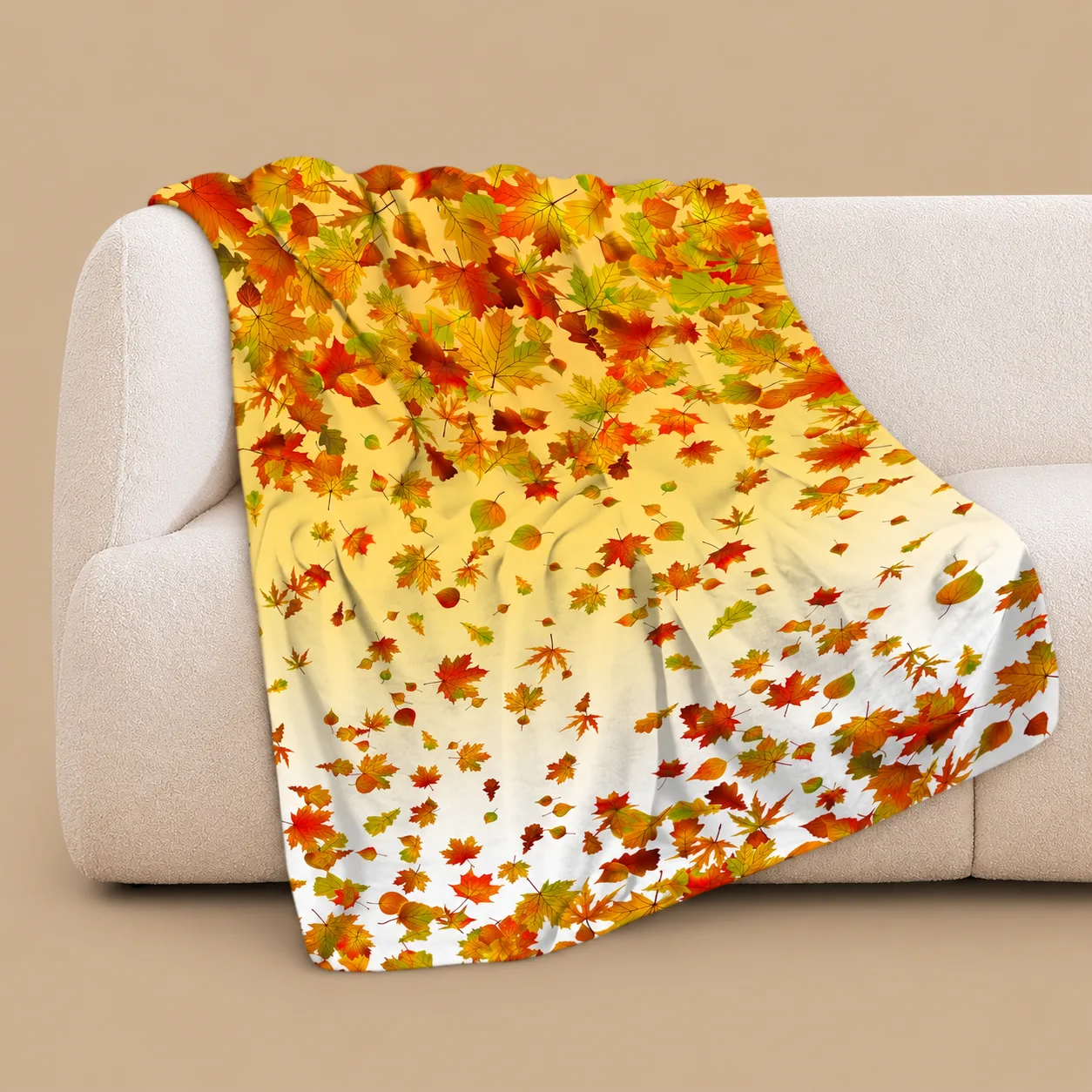 40x50in Fall Leaf Flannel Throw Blanket: the shop's own photo