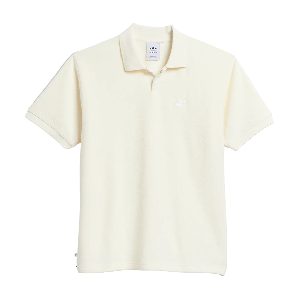 adidas Originals Unisex Tennis Polo - Cream & White | Size: S: the shop's own photo