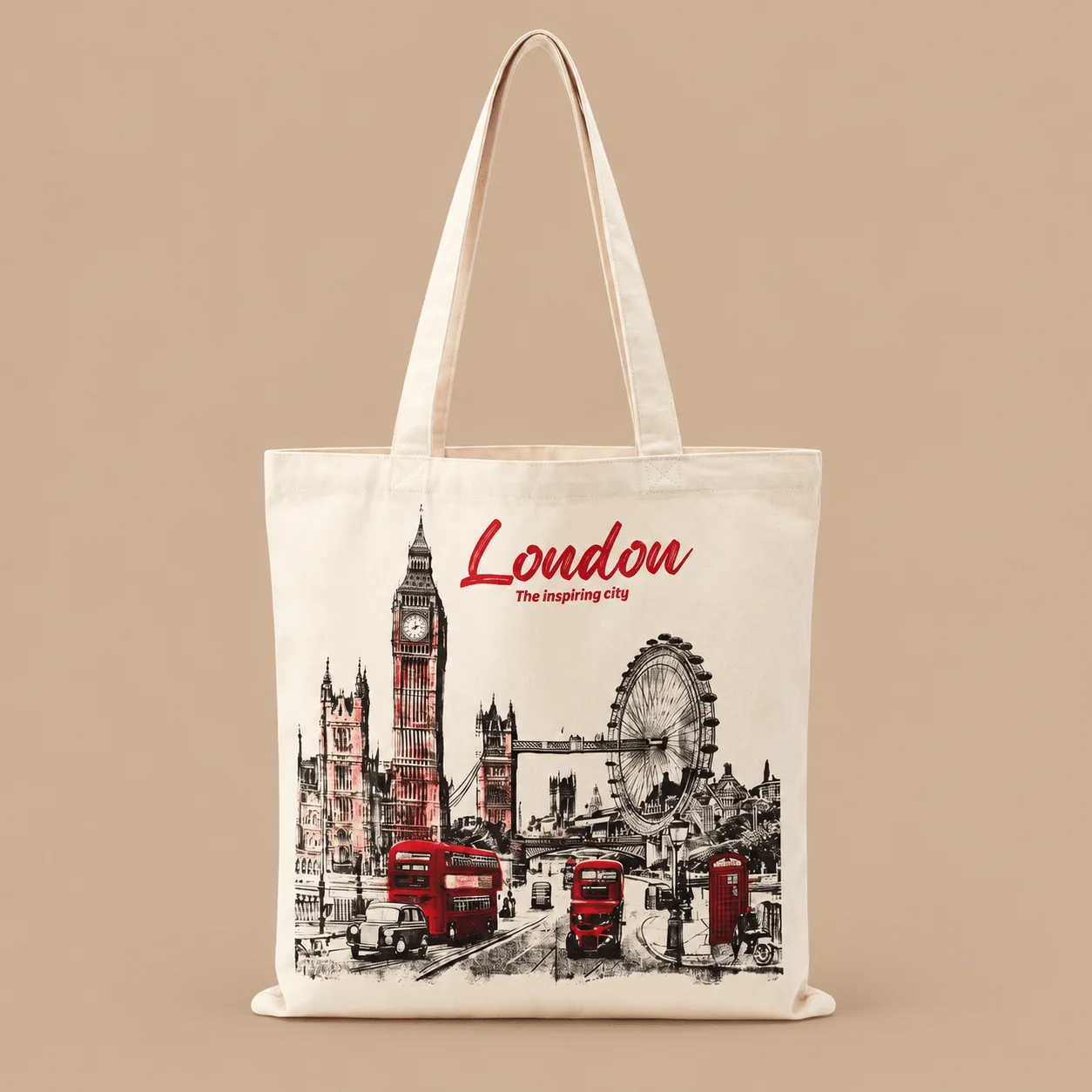London The Inspiring City Canvas Tote Bag: the shop's own photo