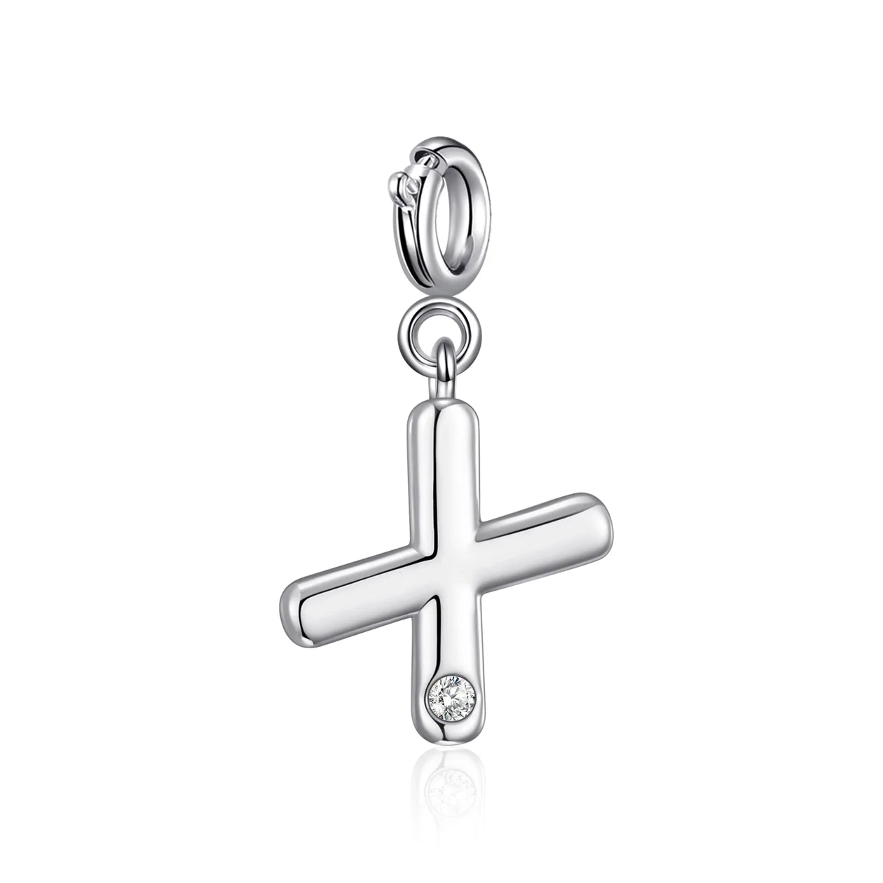 Clip On Initial Charms Letter A-Z Created with Zircondia® Crystals: the shop's own photo