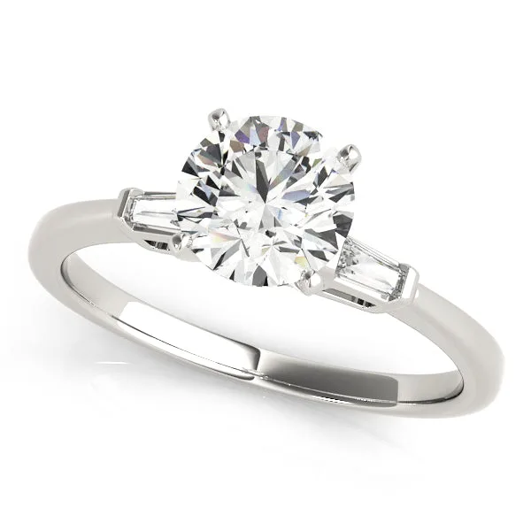 Lab Grown D/VVS Baguette & Round Cut Diamond 3-Stone Ring - 18k Yellow Gold / 0.50 Carat: the shop's own photo