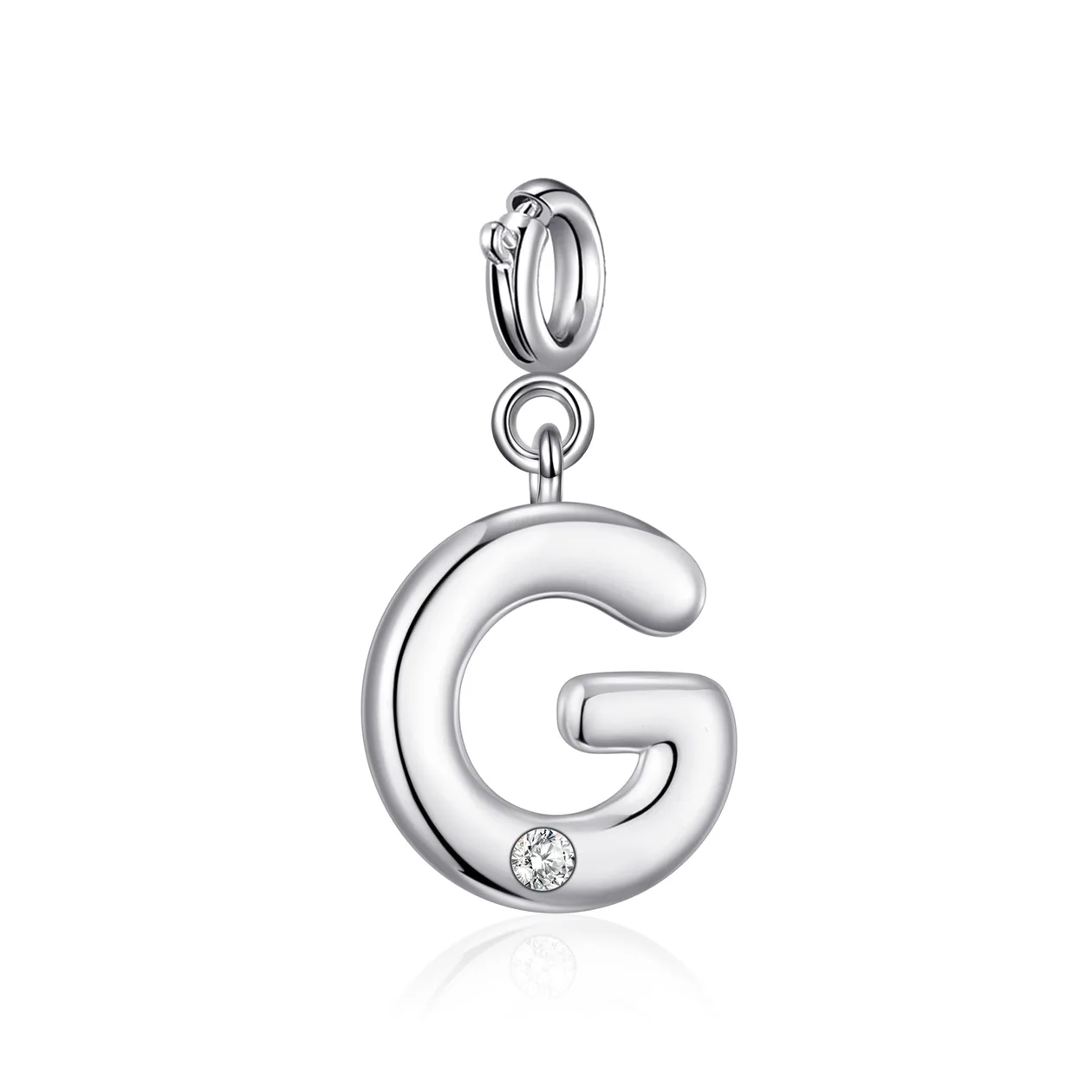 Clip On Initial Charms Letter A-Z Created with Zircondia® Crystals: the shop's own photo