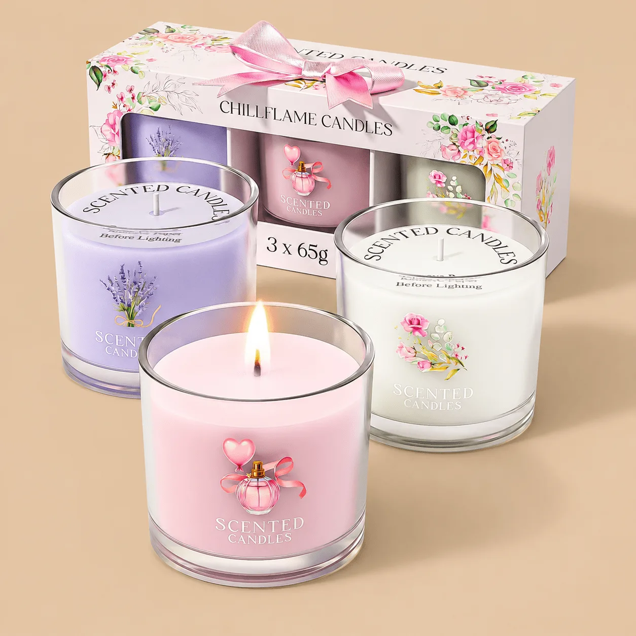 CHILLFLAME Scented Candle Set: the shop's own photo