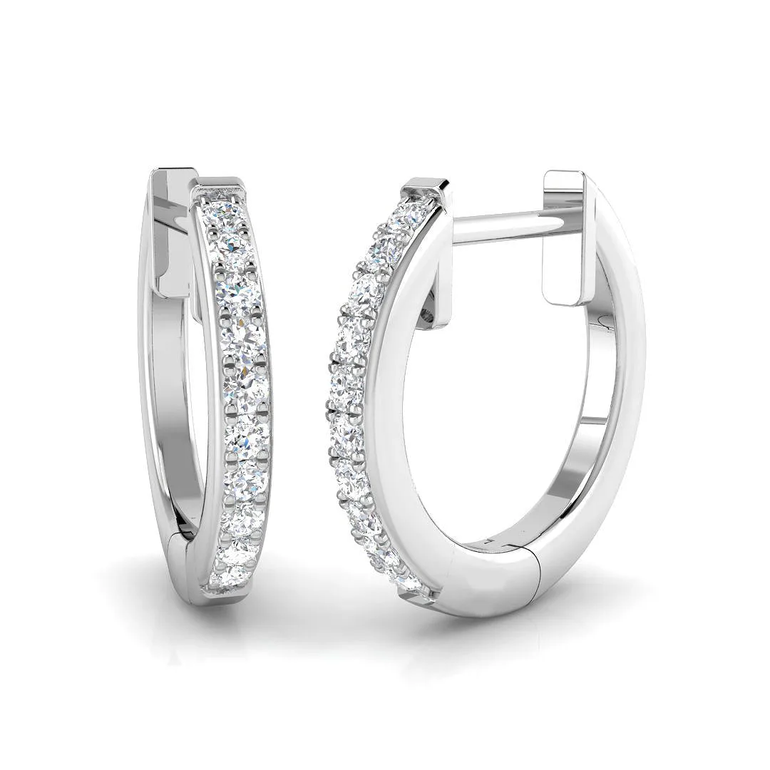 Threader Elegance Diamond Earring 0.15 ct Platinum, 9ct, 18ct White, Yellow & Rose Gold | - 0.15 Carat / Lab-Grown-D/VVS / 18k White Gold: the shop's own photo