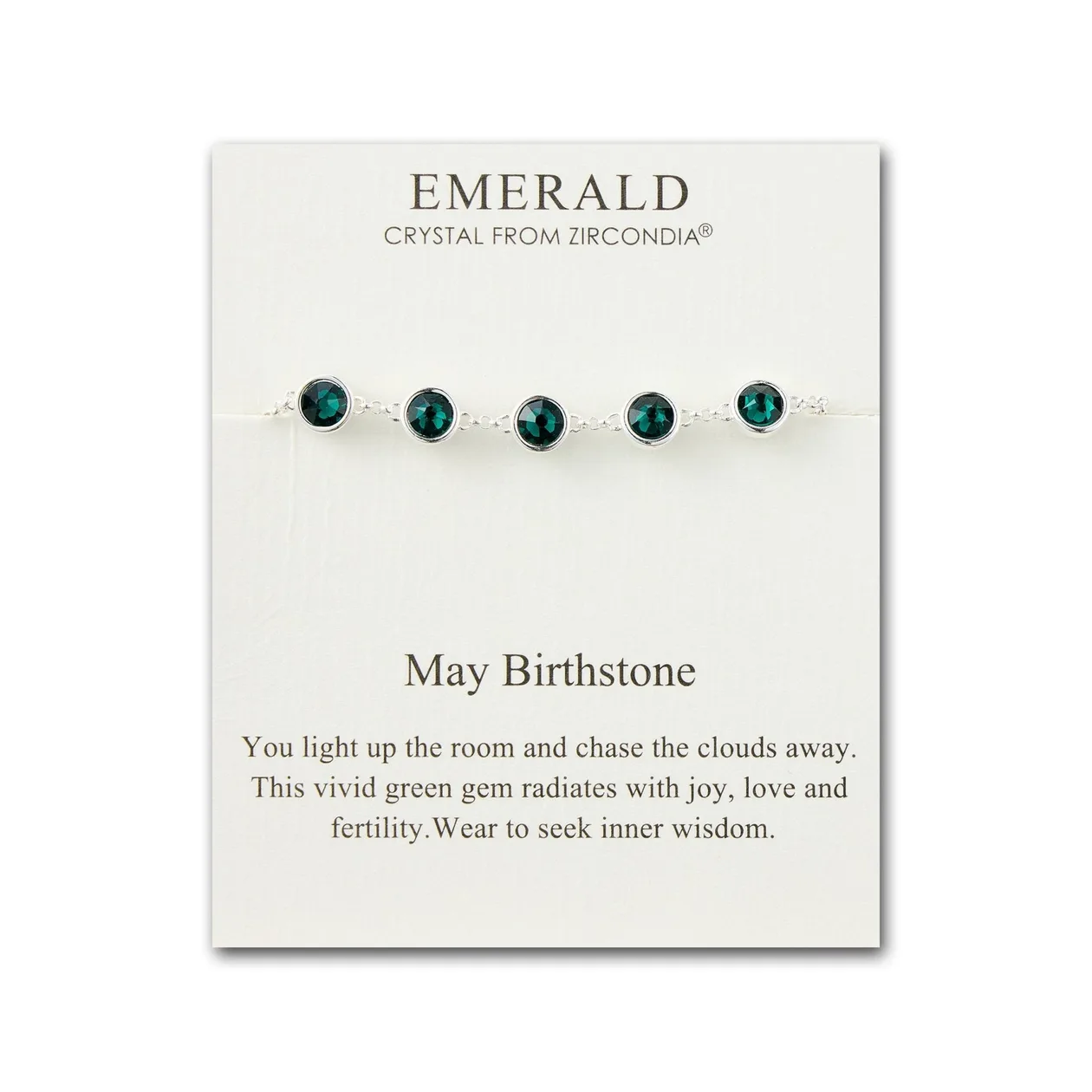 May Birthstone Bracelet Created with Emerald Zircondia® Crystals: the shop's own photo