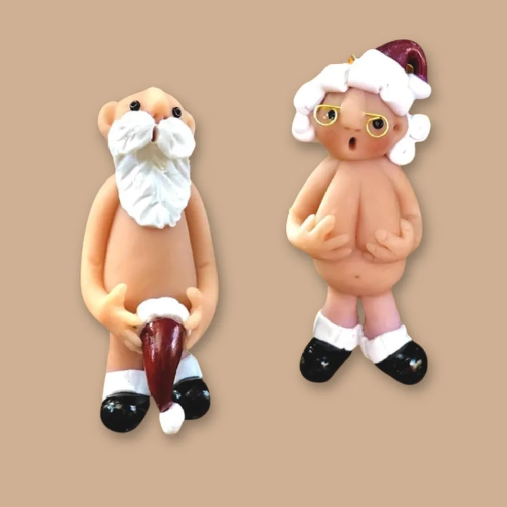 Mr and Mrs Clause Funny Christmas Ornament: the shop's own photo