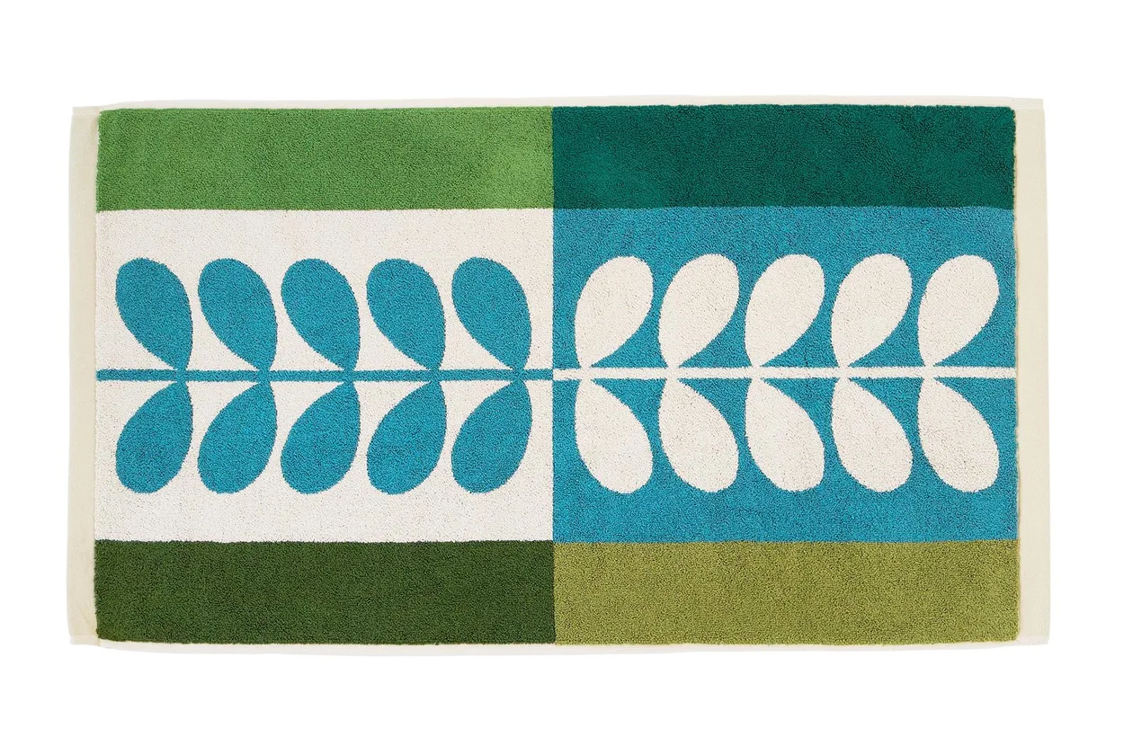 Orla Kiely Stem Check Willow Bath Mat 50x90cm: the shop's own photo