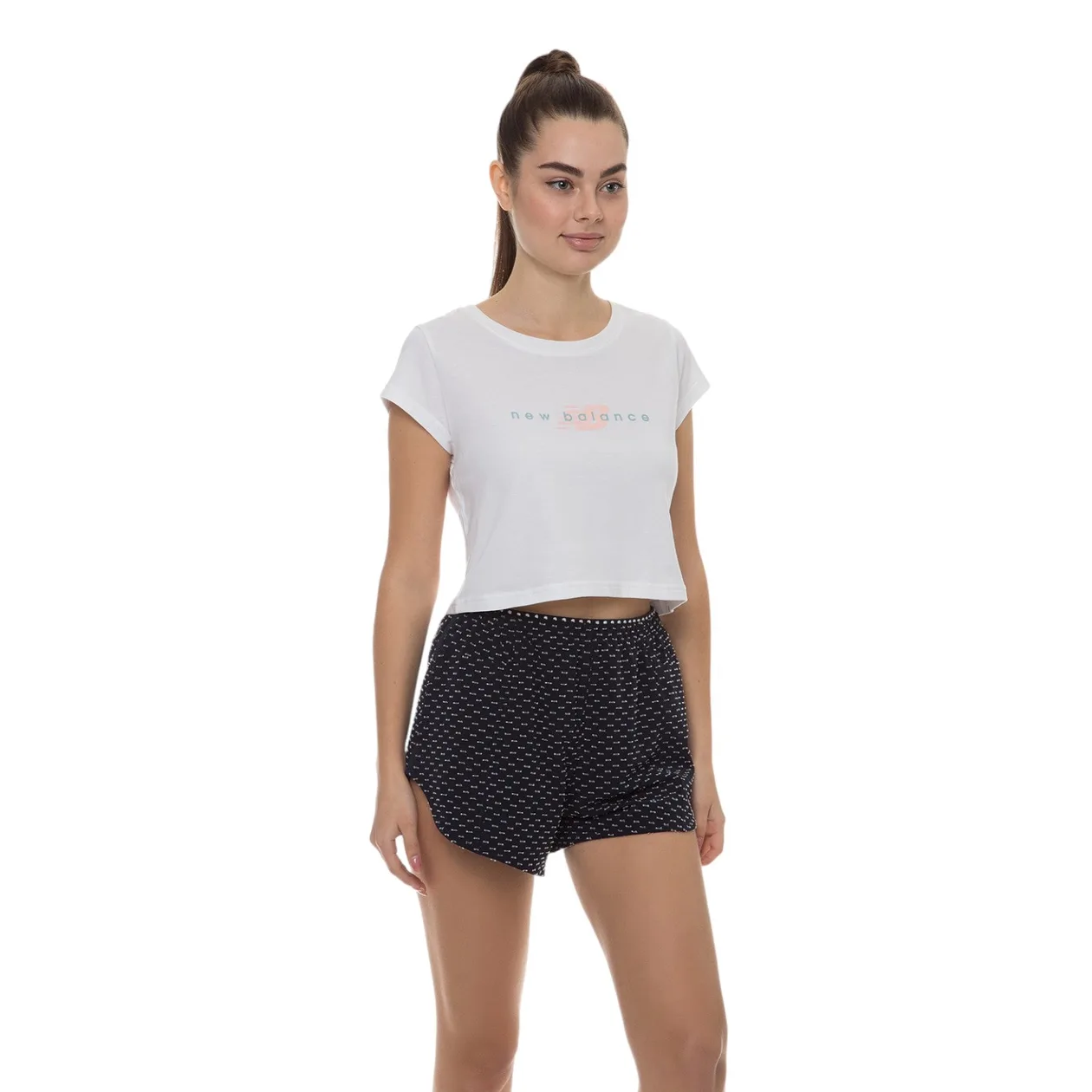 New Balance Womens NB Athletics Prep Graphic T-Shirt - White | Size: S: the shop's own photo