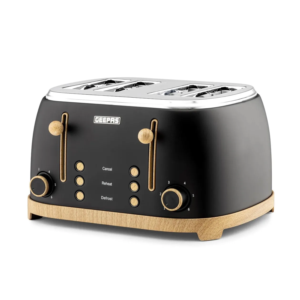 NordiQ 4-Slice Black Toaster With 6 Browning Levels and Defrost: the shop's own photo