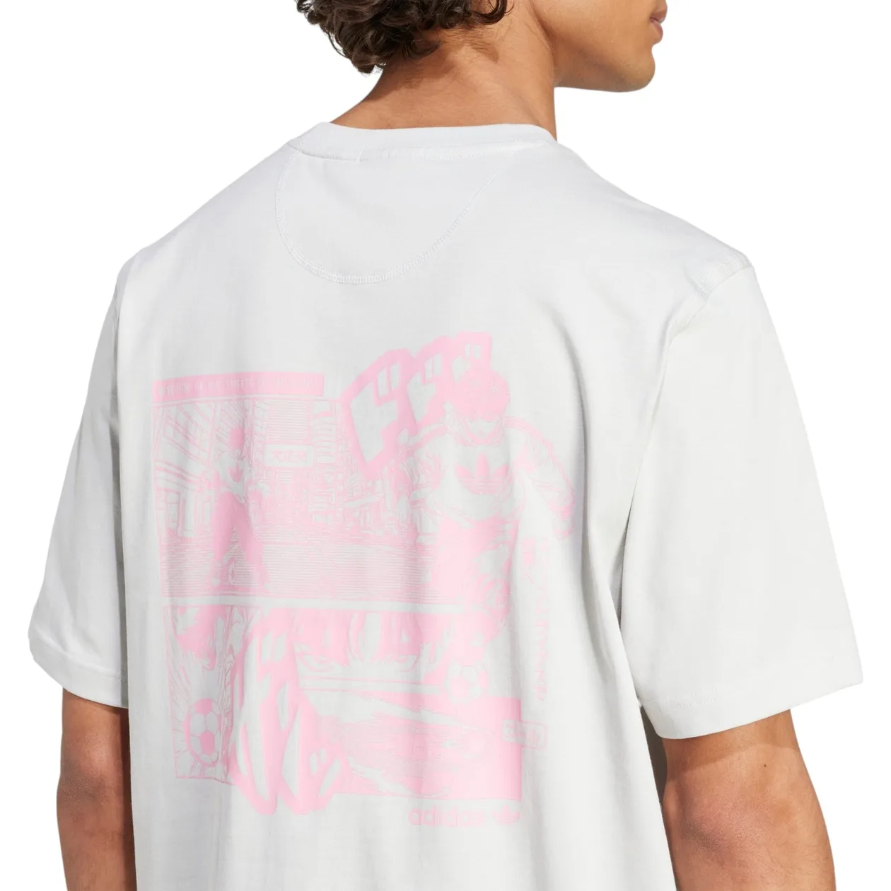 adidas Originals Japanese Manga Graphic T-Shirt - Grey One | Size: S: the shop's own photo