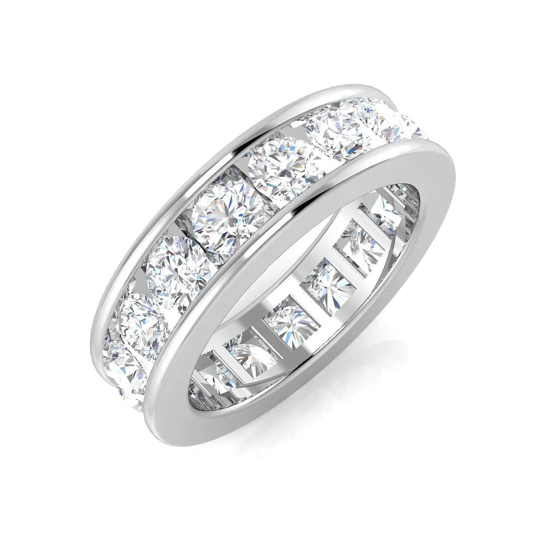 0.50-3.00ct Lab-Grown Round Cut D/VVS Diamond Channel Set Full Eternity Ring. - 9k Yellow Gold / 1.00 Carat: the shop's own photo