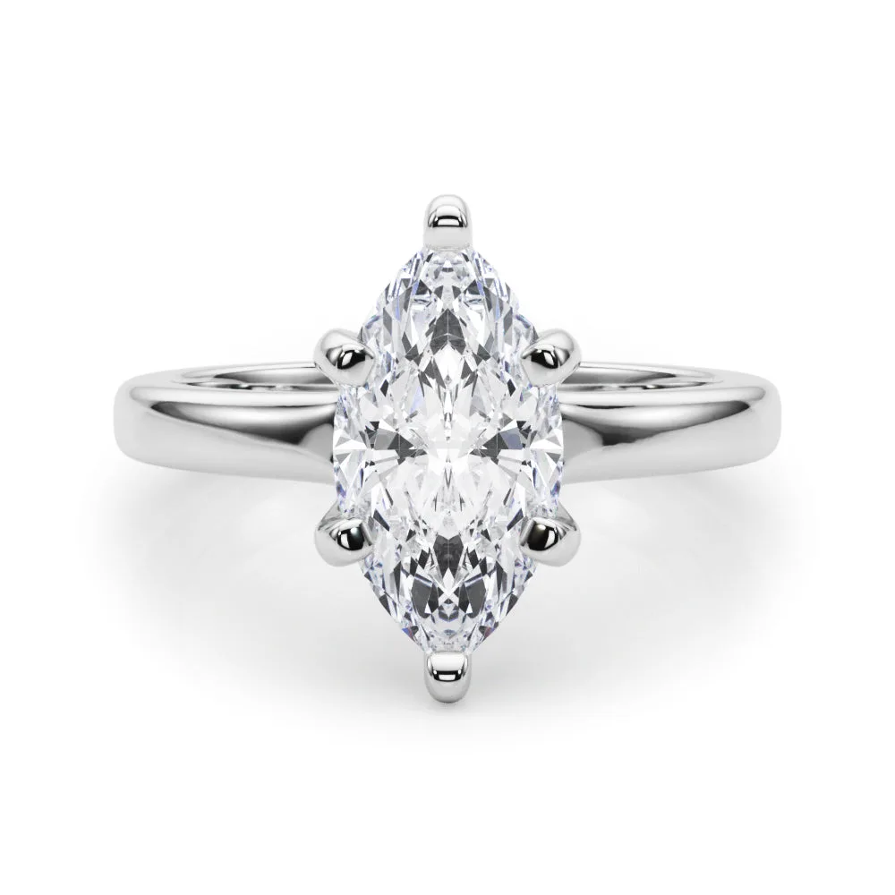 IGI Lab-Grown D-VVS Marquise Cut Diamond Solitaire Engagement Ring. - 18k Yellow Gold / 0.50 Carat: the shop's own photo