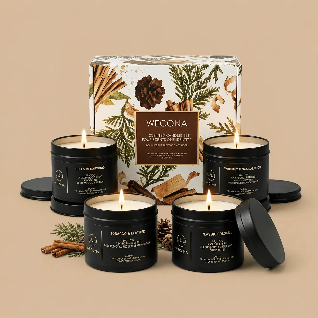 WECONA Scented Candle Set: the shop's own photo
