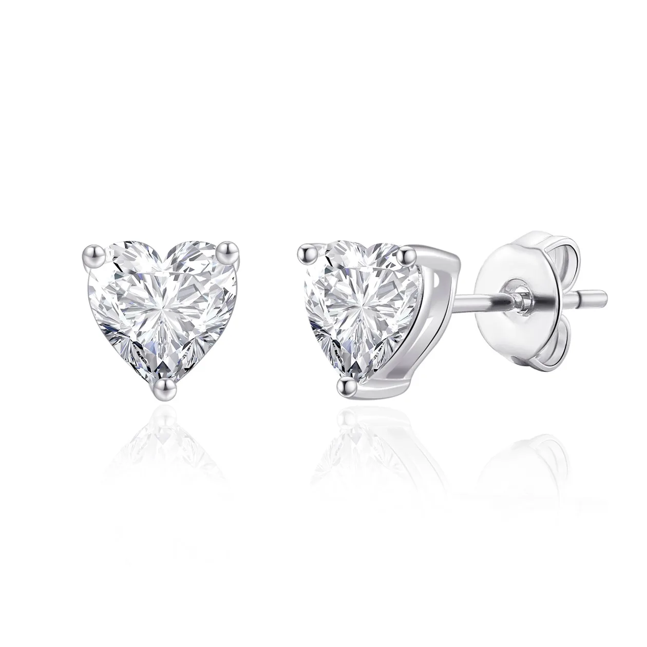 Heart Earrings Created with Zircondia® Crystals: the shop's own photo