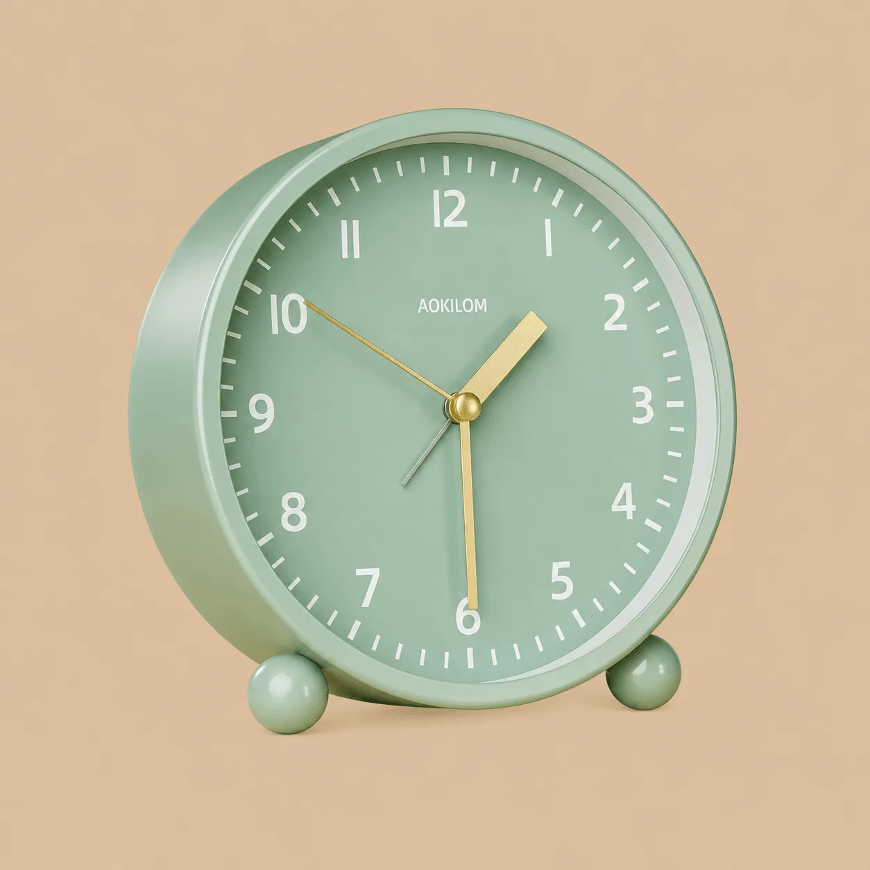 Green Silent Alarm Clock with Night Light: the shop's own photo