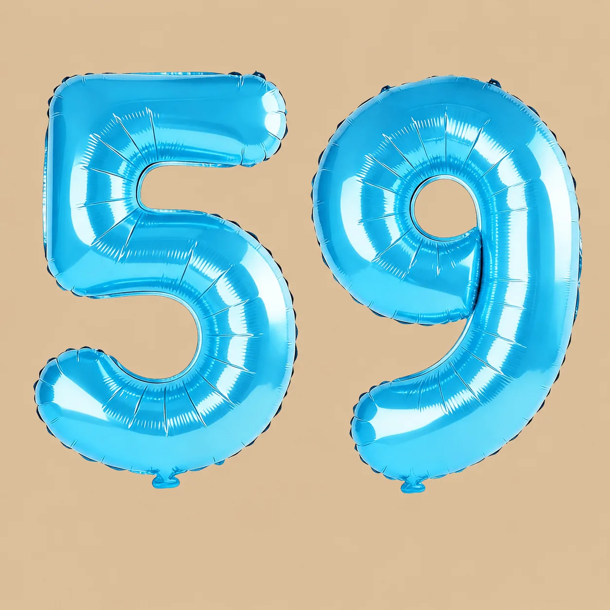 59th Birthday Jewelry Blue Number Balloons: the shop's own photo