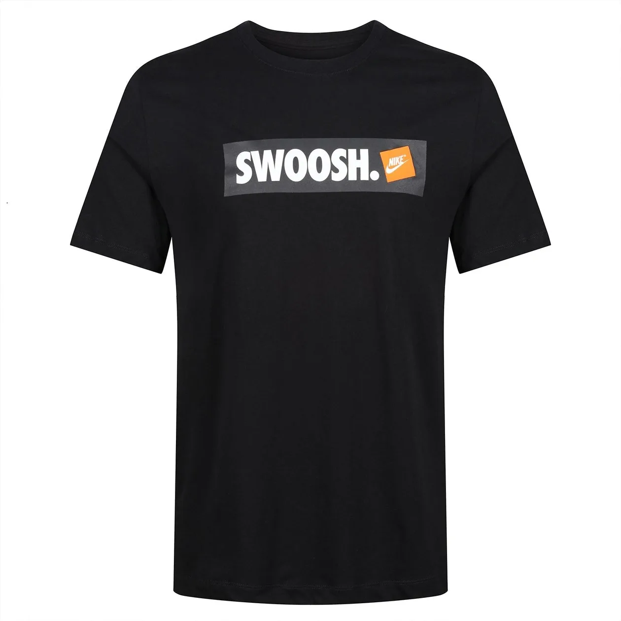Nike Swoosh Box Logo Tee - Black & White | Size: S: the shop's own photo