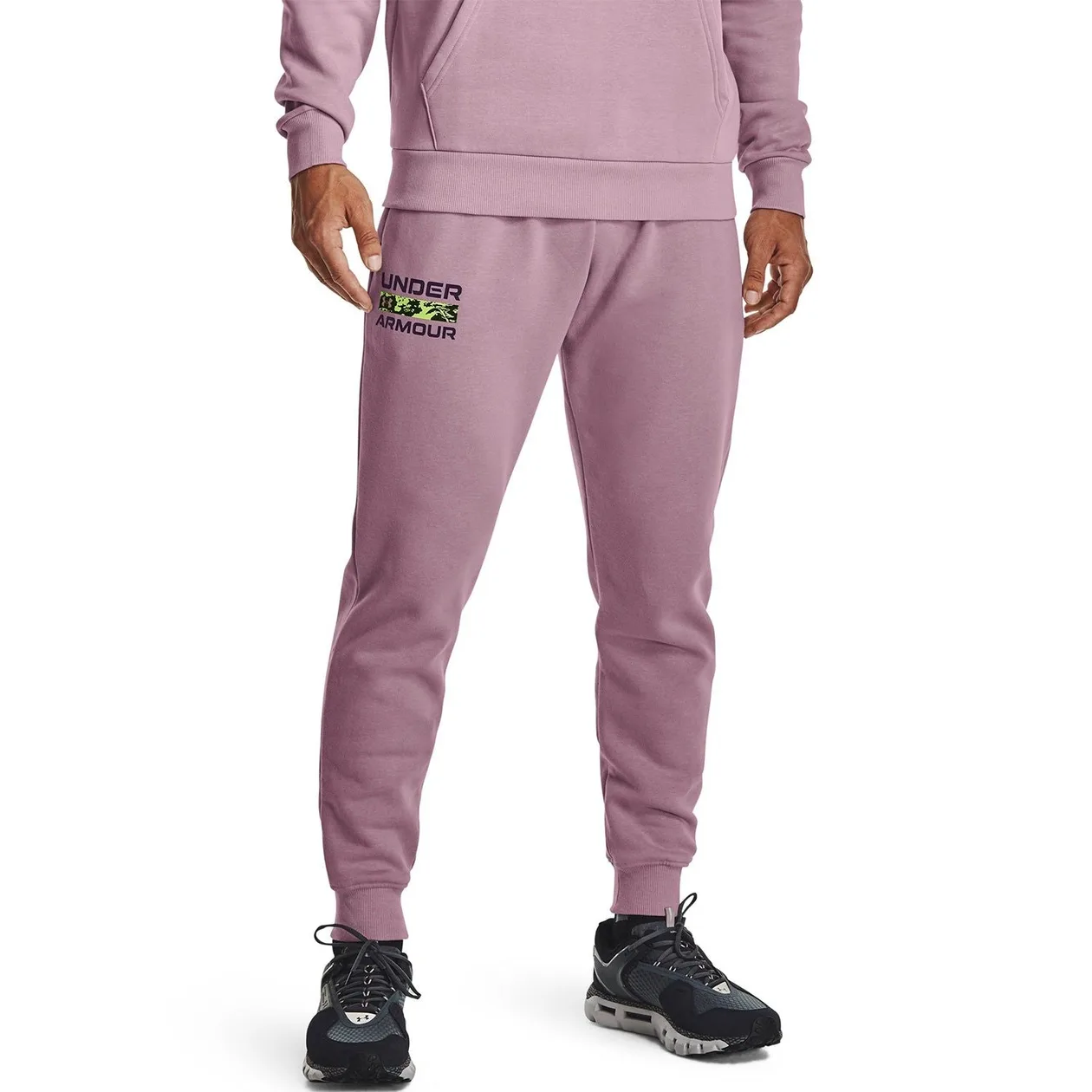Under Armour Rival Fleece Signature Joggers - Pink | Size: L: the shop's own photo