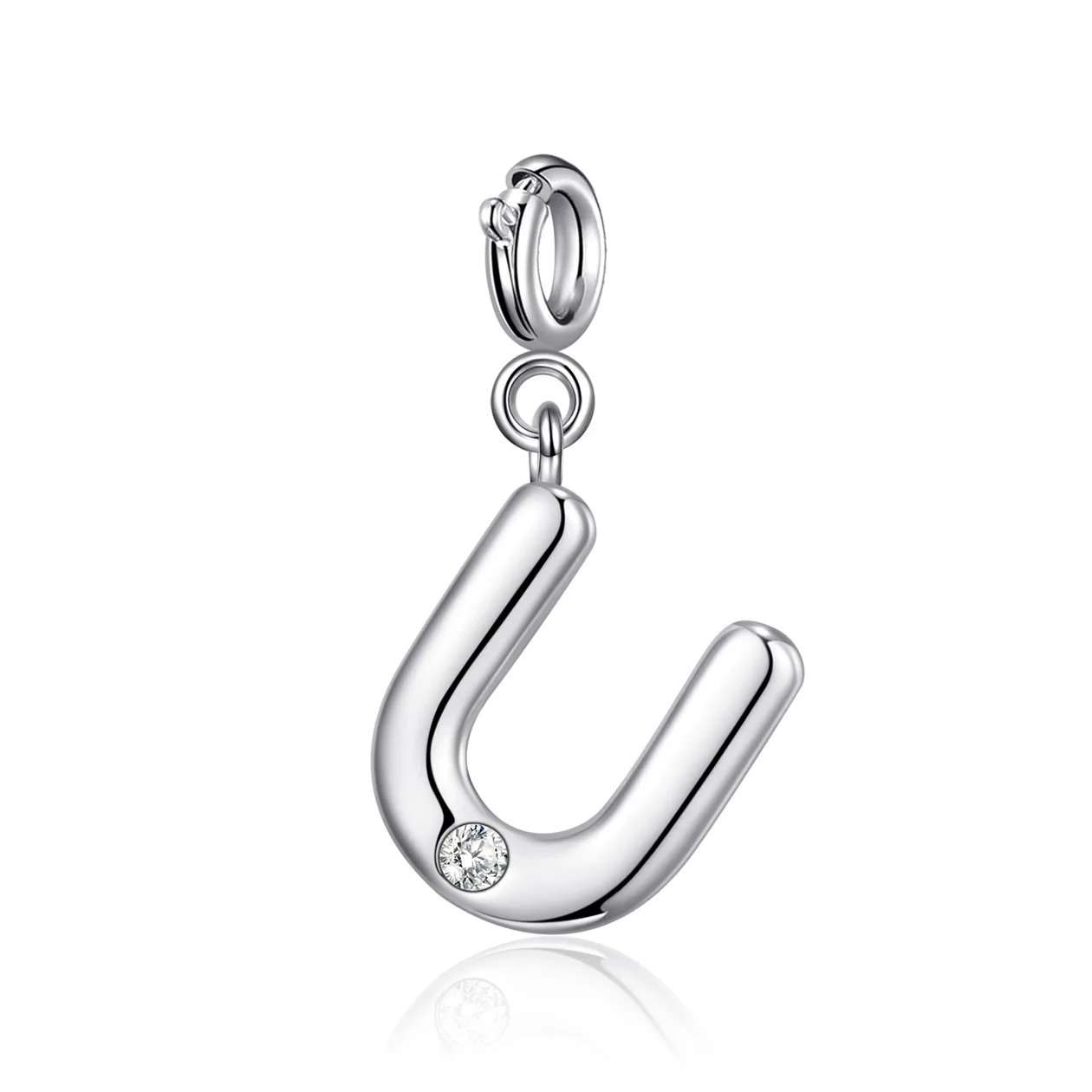 Clip On Initial Charms Letter A-Z Created with Zircondia® Crystals: the shop's own photo