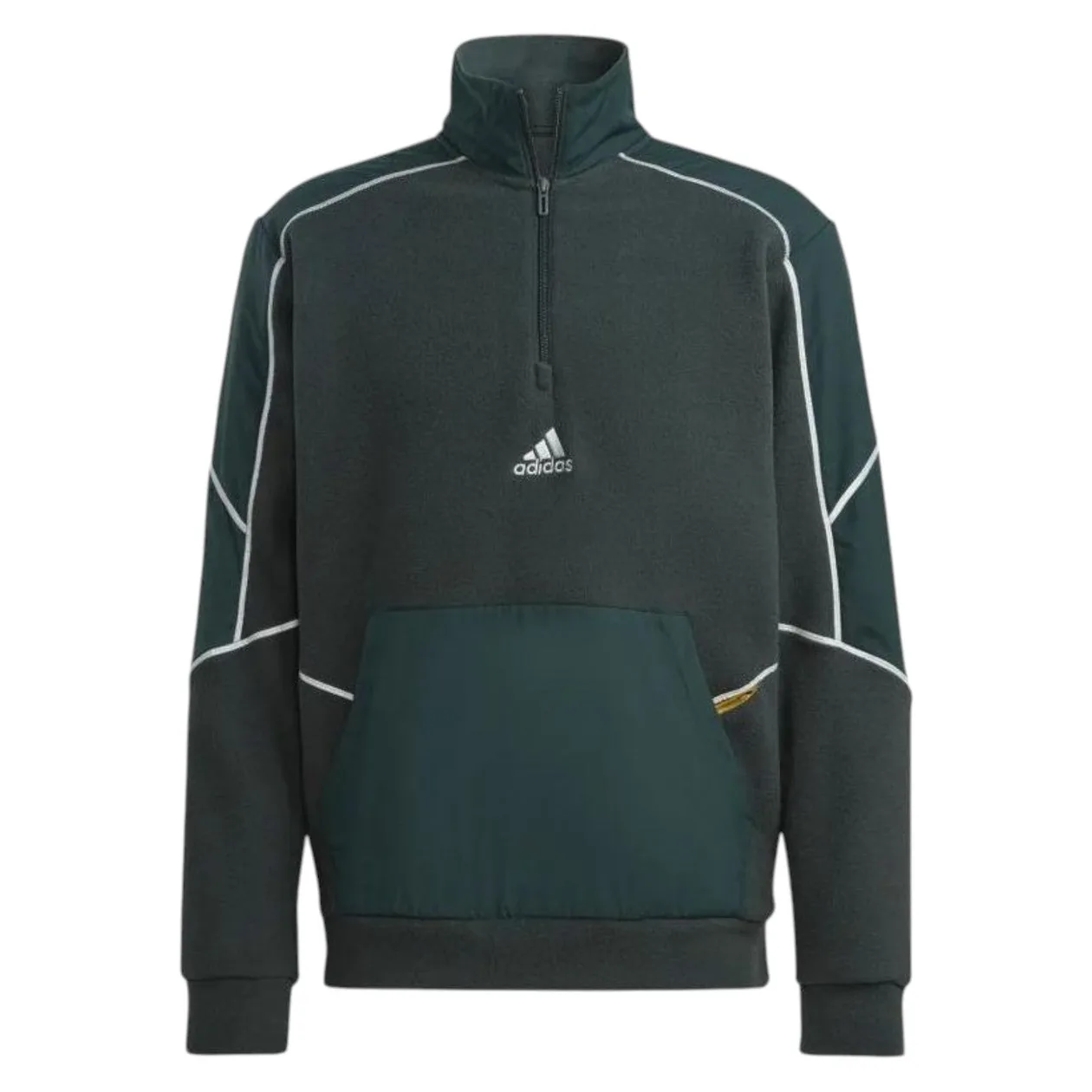 adidas Reflect-in-the-Dark Polar Fleece 1/4-Zip Top - Shadow Green | Size: XS: the shop's own photo