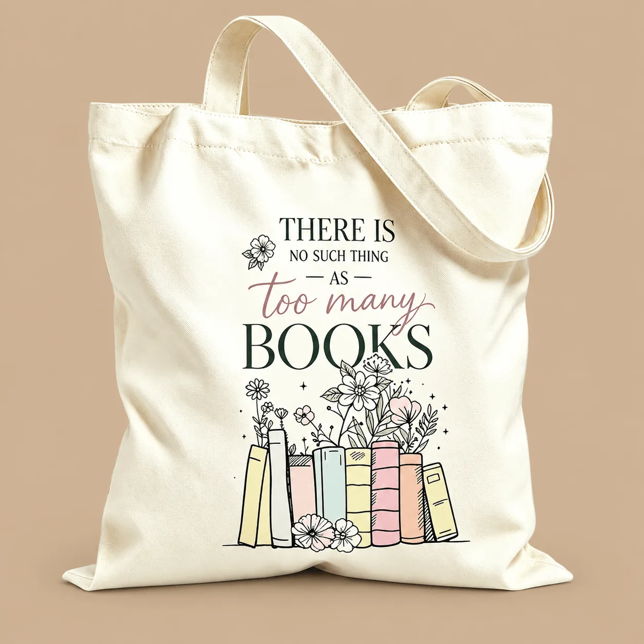 Book Lover Canvas Tote Bag: the shop's own photo