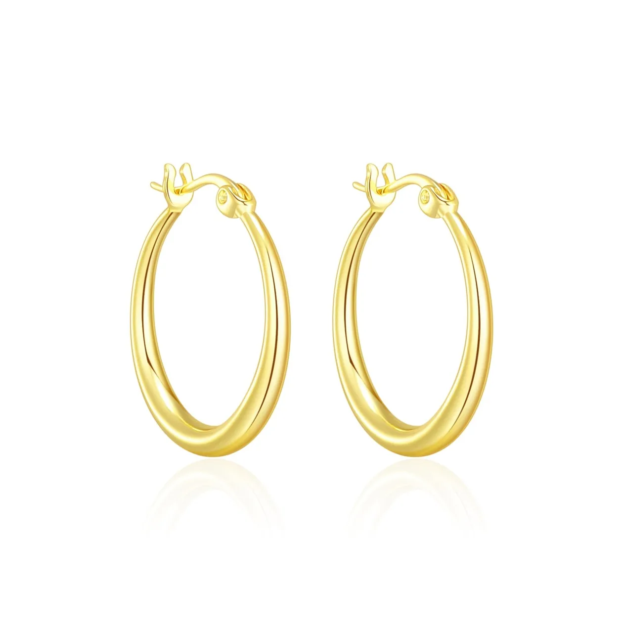 18k Gold Plated 20mm Hoop Earrings: the shop's own photo