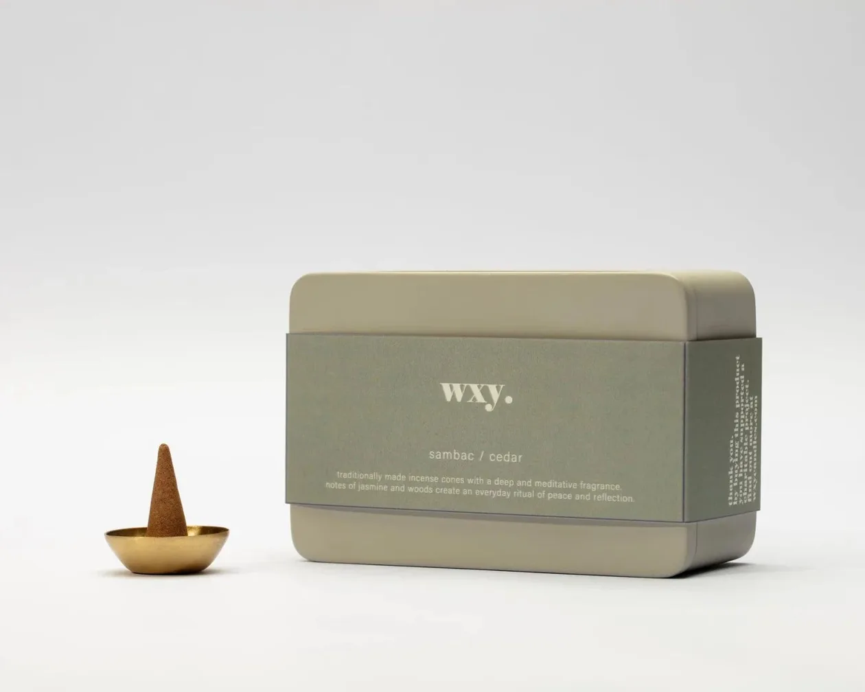 Incense Cone Box - Sambac Cedar: the shop's own photo